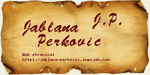 Jablana Perković vizit kartica
